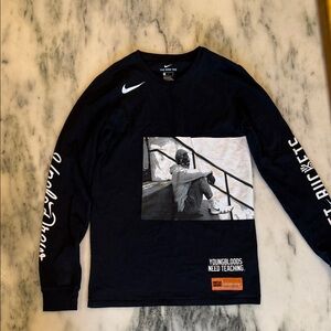 Nike Black Graphic Long Sleeve Shirt